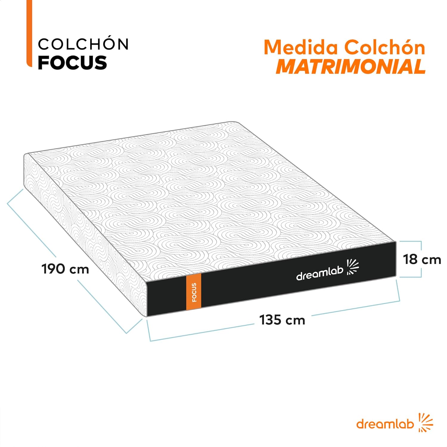 Colchón Dreamlab Polar Hybrid Queen 150x190 cm | Forro polar de tacto frío | Espuma viscoelástica con gel y muelles | Materiales certificados ---------- Parche en el ojo