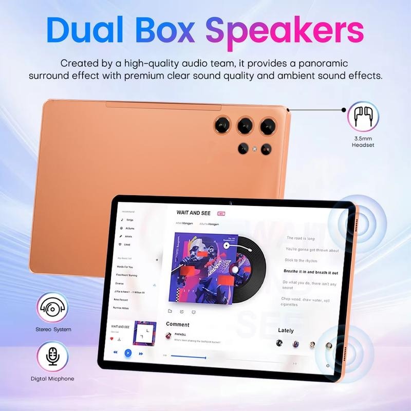 Tablet X9 Ultra de 11 pulgadas con Android 15 (última versión) | 12 GB de RAM + 256 GB de almacenamiento ampliable-GL