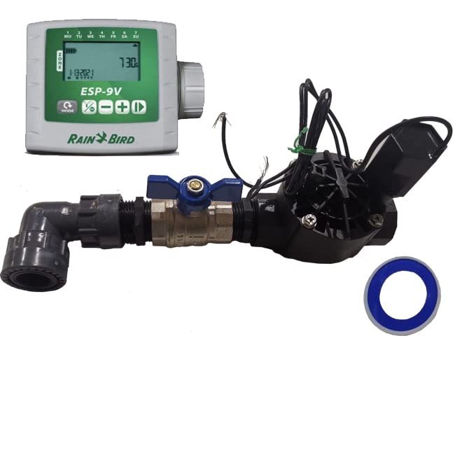 Suinga Système d'arrosage automatique pour jardin 1 zone avec programmateur de piles et électrovanne Rain Bird HV 1" 9 V-Daviakanest