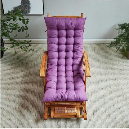 DANNMPX Chaise Longue Chaise Berçante Pliable Longue De Balcon Patio Jardin Sieste Fauteuil Inclinable Pliante Relaxation E+Cushion-Daviakanest