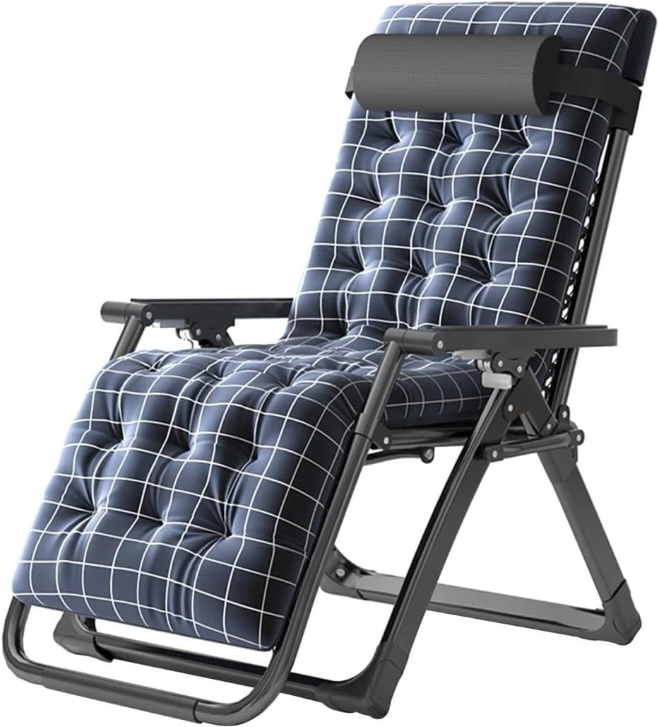 DANNMPX Chaise Longue Chaise Pliante Inclinable Réglable À 2 Positions, Longue avec Oreiller Et Coussin pour Intérieur Extérieur Pliante Relaxation A-Daviakanest