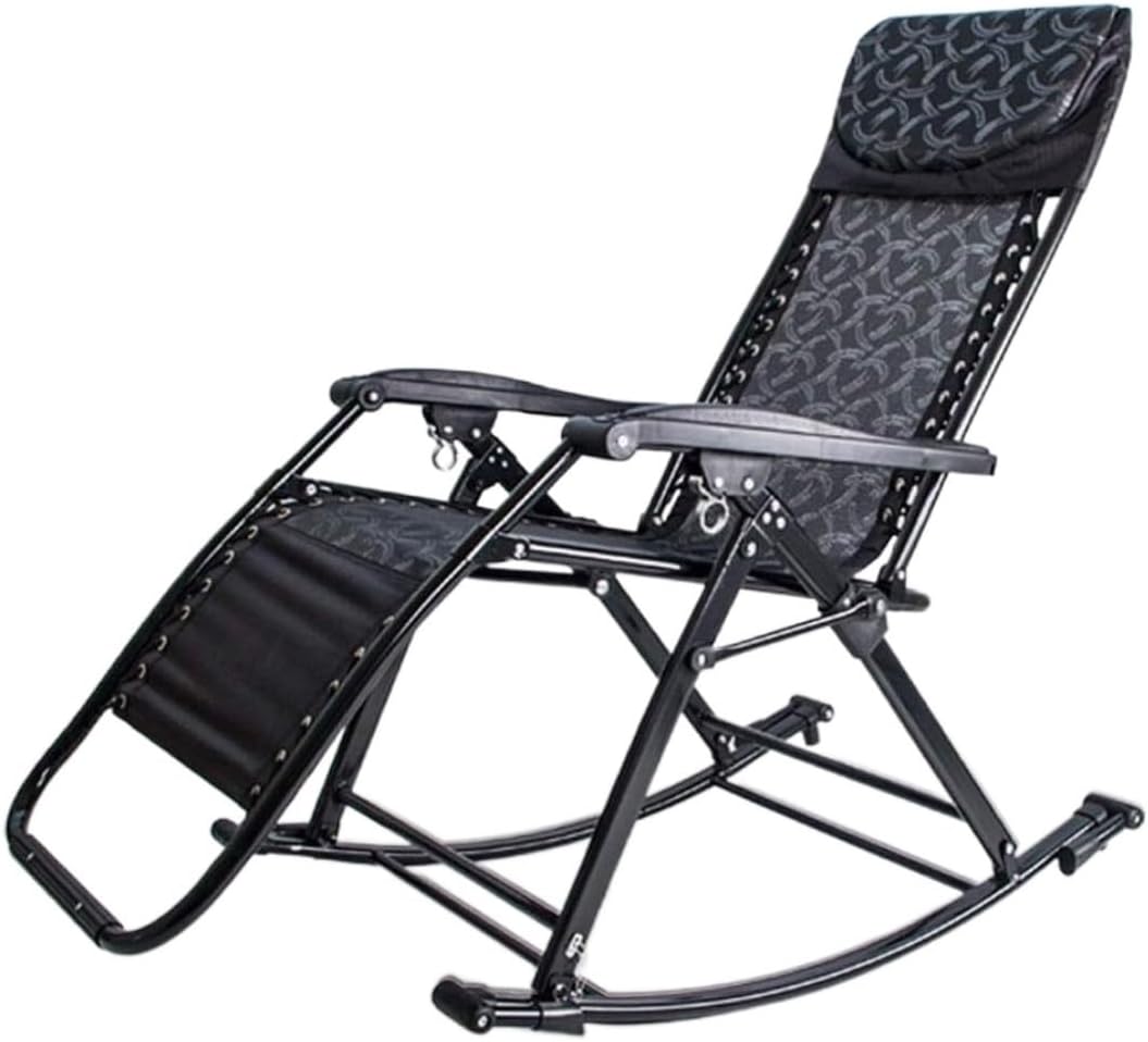 DANNMPX Chaise Longue Chaise Longue Confortable De Jardin Berçante Patio Ajuster Peut S'asseoir Se Coucher Secouer pour Les Loisirs Portable Pliante Relaxation B-Daviakanest
