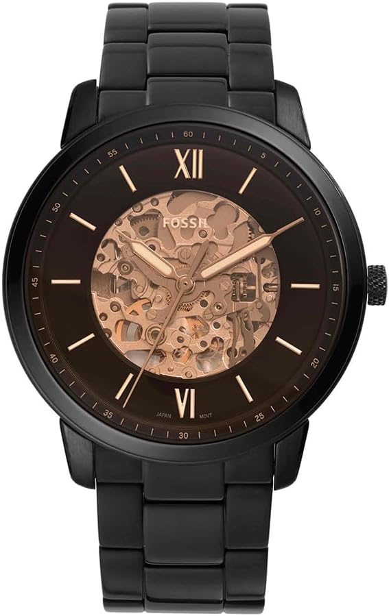 Fossil Montre Neutra pour Homme, Mouvement Automatique avec Bracelet en Acier Inoxydable ou en Cuir-Daviakanest