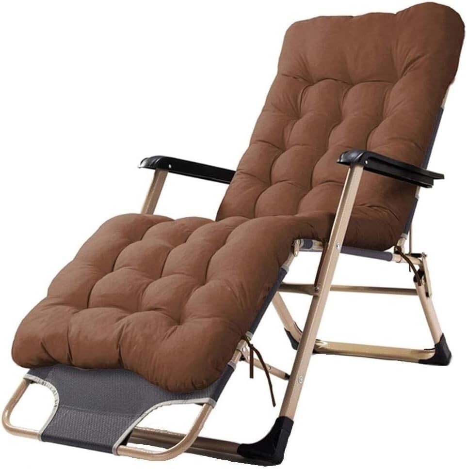 DANNMPX Chaise Longue Chaise Longue Inclinable en Tissu À Mailles Oxford Pliante Pause Déjeuner Accoudoir Incurvé pour Bureau Jardin Camping Pliante Relaxation B-Grey+Cushion-Daviakanest