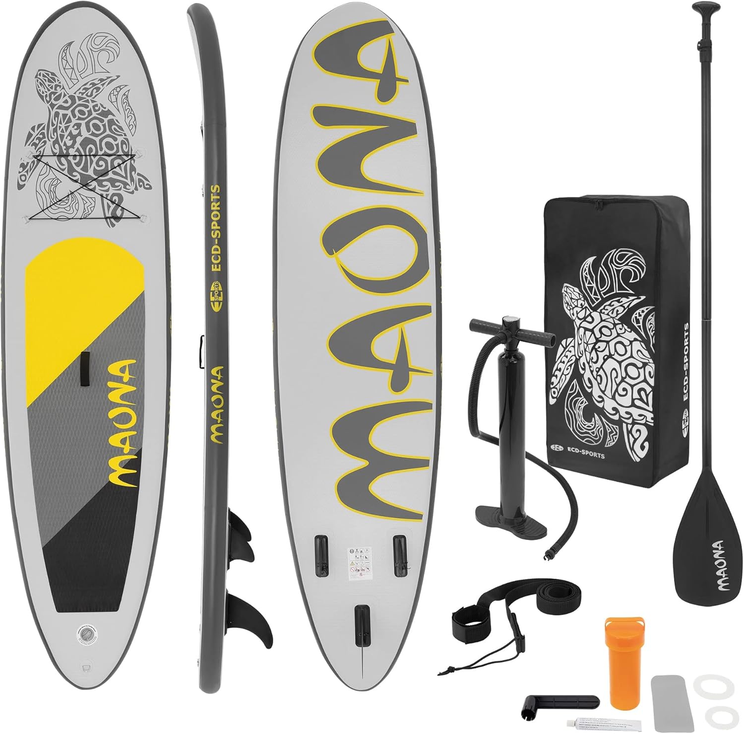 ECD Germany Stand Up Surf Paddle Board Gonflable 305/308/320/380 cm PVC jusqu'à 120/150 kg Épaisseur 10/15 cm Planche de Surf Pagaie Sac de Transport Pompe à Air Diverses Couleurs Modèles-Daviakanest