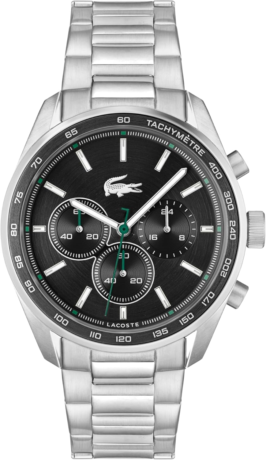 Lacoste Montre Chronographe à Quartz Collection Boston pour Homme avec Bracelet en Cuir ou en Acier Inoxydable en Maillons ou Maille-Daviakanest