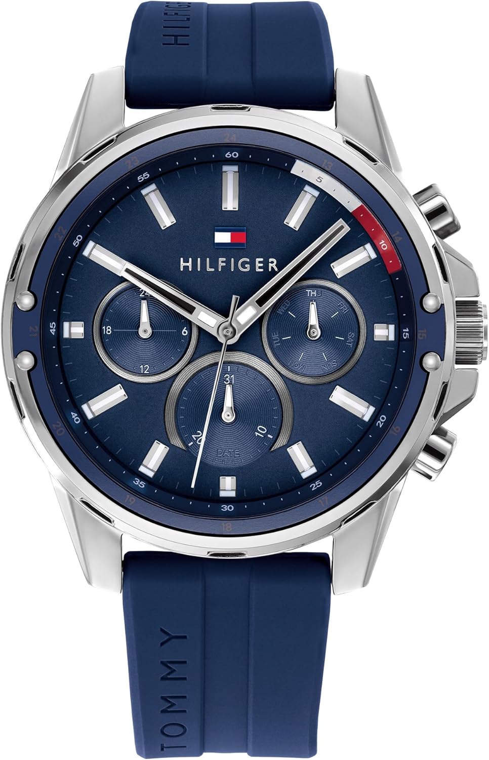 Tommy Hilfiger Montre Analogique Multifunction à Quartz pour Homme avec Bracelet en Acier Inoxydable ou en Silicone-Daviakanest