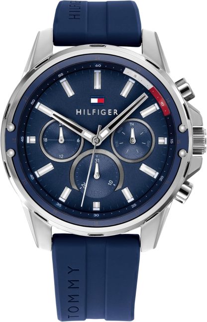 Tommy Hilfiger Montre Analogique Multifunction à Quartz pour Homme avec Bracelet en Acier Inoxydable ou en Silicone-Daviakanest
