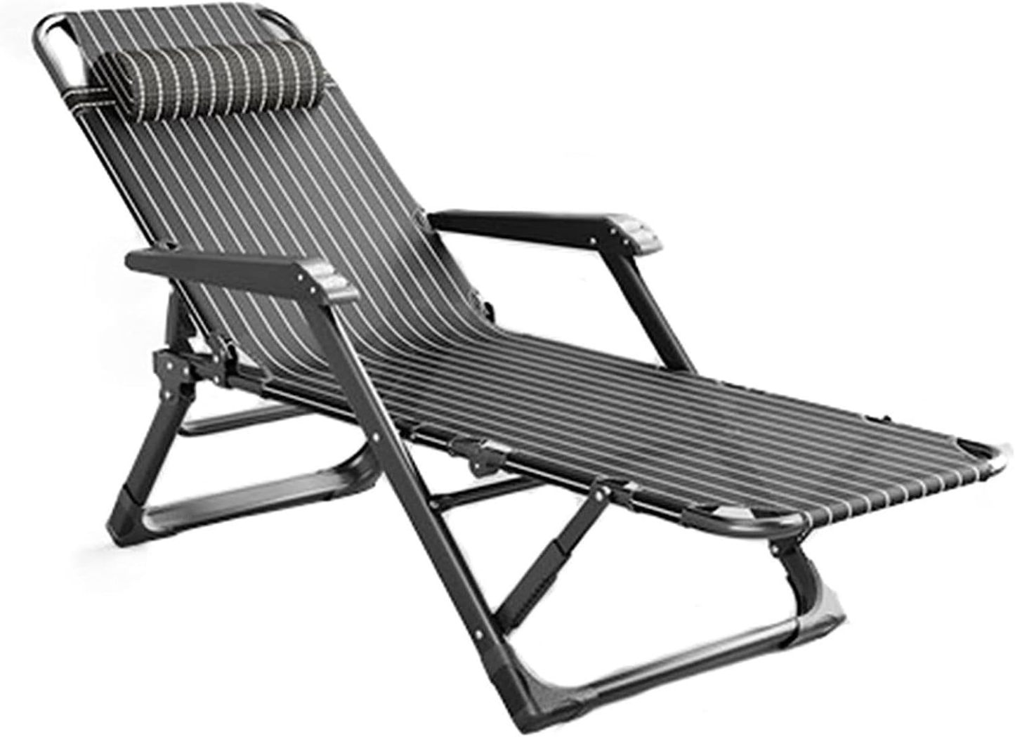 DANNMPX Chaise Longue Chaises Longues, Multifonctionnel Déjeuner Pause Loisirs Bureau Sieste Lit Chaise Portable pour Camping Plage Pliante Relaxation-Daviakanest