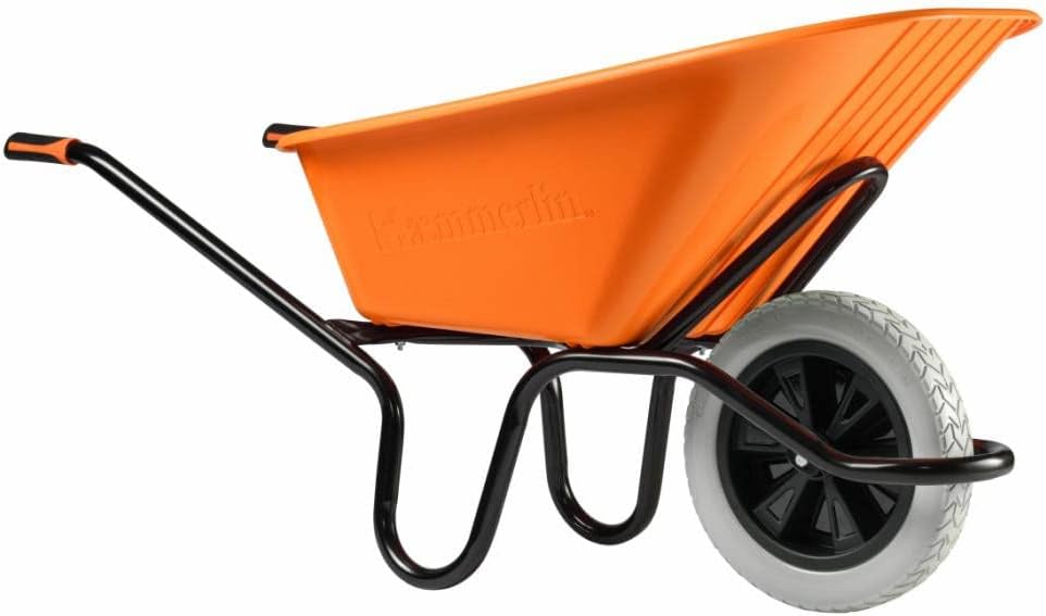 Haemmerlin 305210101 Brouette, Crusader Bâtiment, Roue Increvable, 1412 mm x 613 mm x 762 mm-Daviakanest