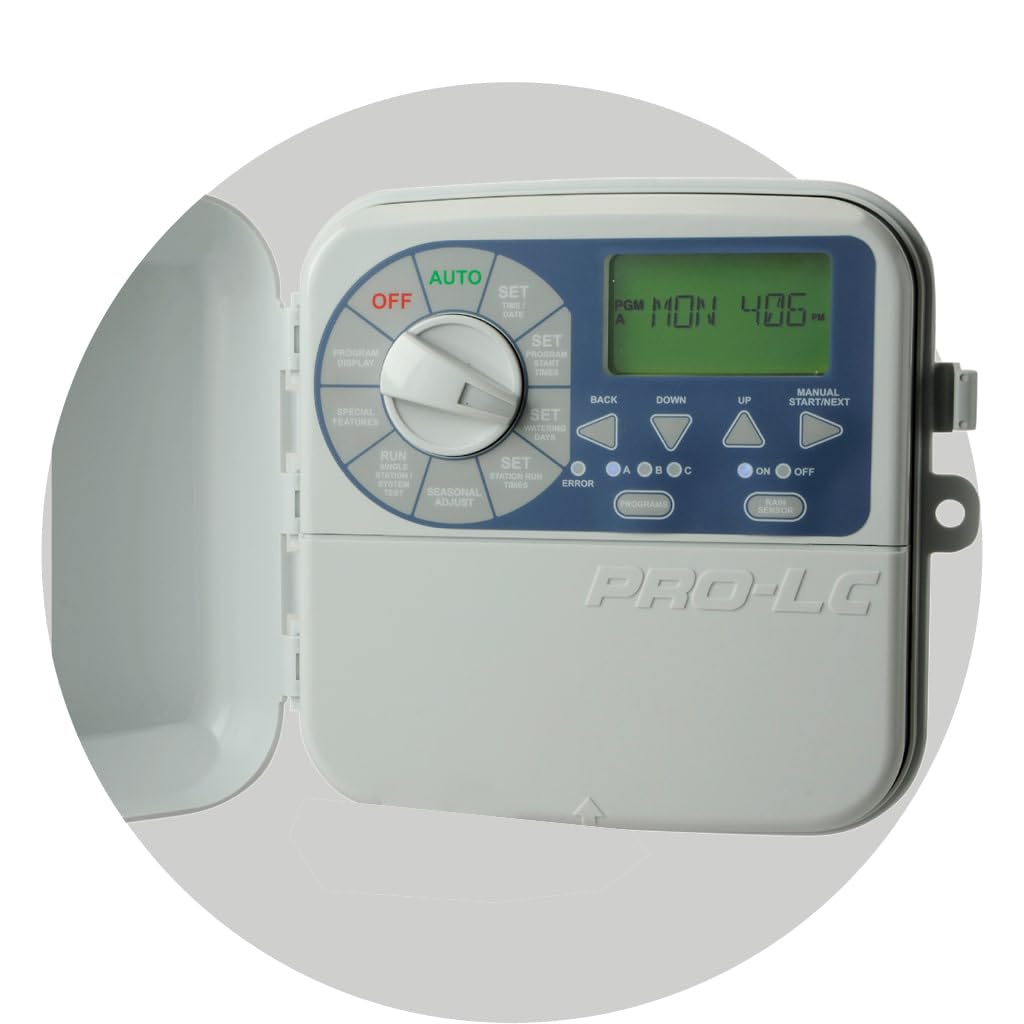Suinga Programmateur d'arrosage Pro-LC 12 stations extérieur K-Rain Minuterie d'arrosage électrique pour jardin Mémoire permanente Protection de court-circuit-Daviakanest