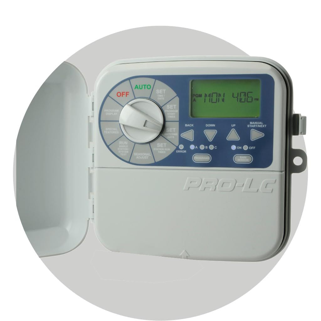 Suinga Programmateur d'arrosage Pro-LC 12 stations extérieur K-Rain Minuterie d'arrosage électrique pour jardin Mémoire permanente Protection de court-circuit-Daviakanest
