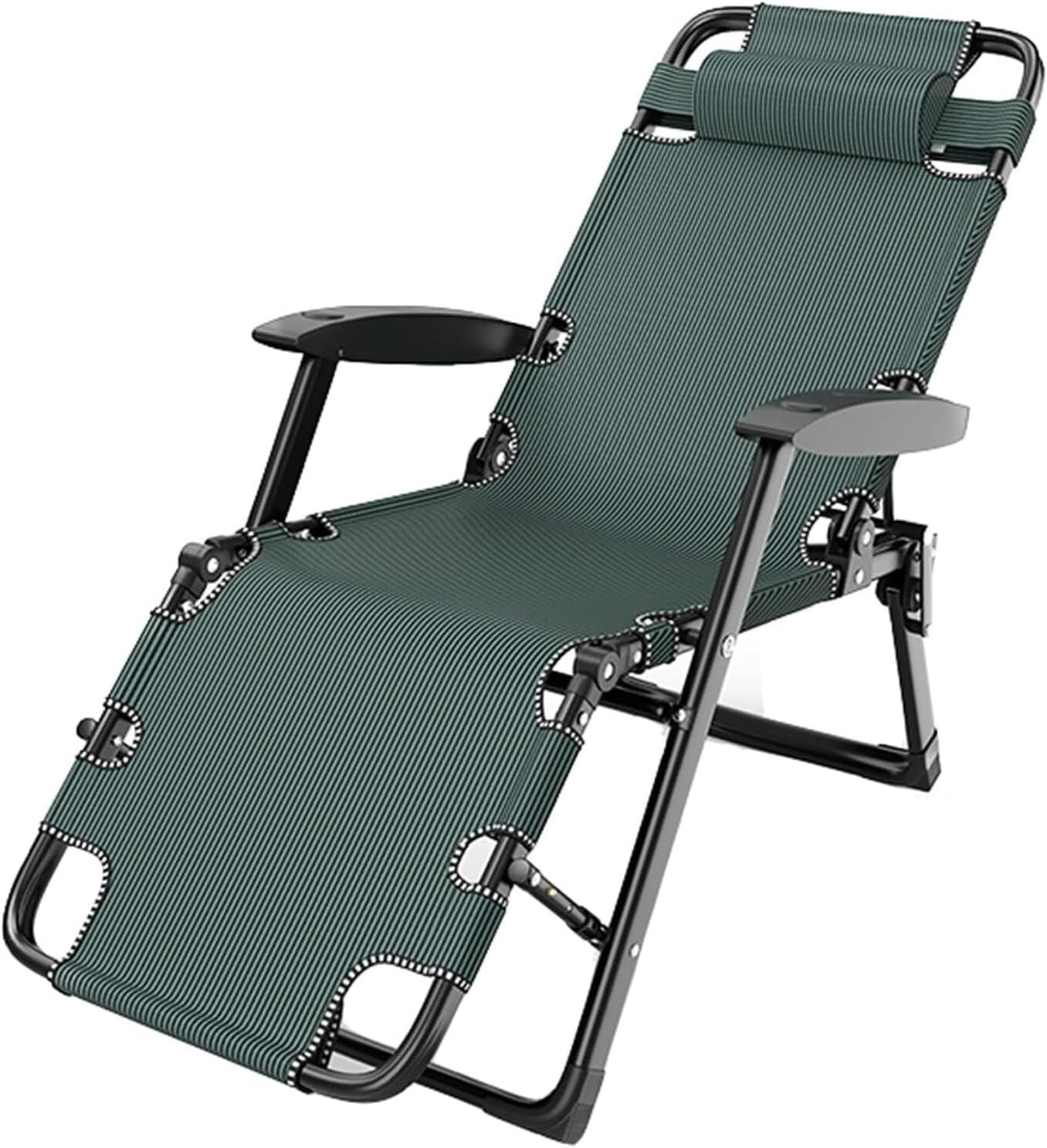 DANNMPX Chaise Longue Zéro Gravité Chaise Pelouse Patio Siège avec Oreiller Extérieur Réglable À Manger Inclinable Chaises Longues Pliantes pour Pont Pliante Relaxation C-Daviakanest