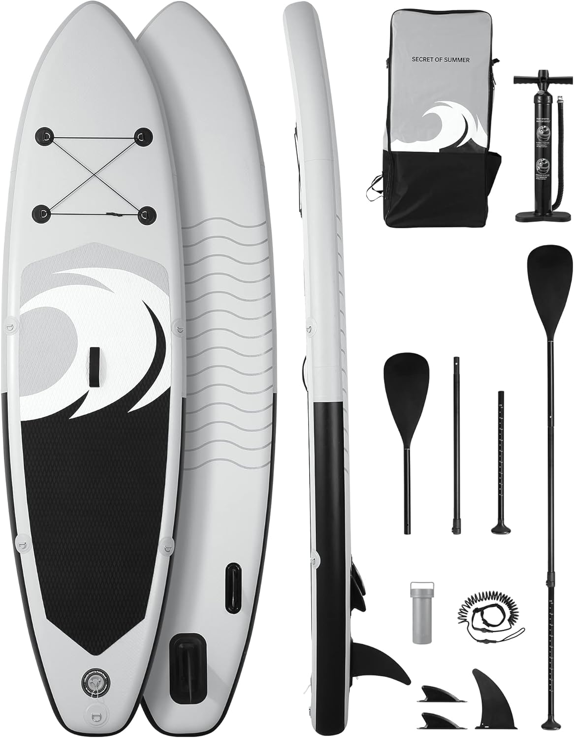 Planche à pagaie Stand Up Paddle Board Sup Planche de 15,2 cm d'épaisseur avec Accessoires ISUP et Sac de Transport et pompage Rapide pour Adultes et Jeunes pour Le Surf, la pêche, Le Yoga-Daviakanest