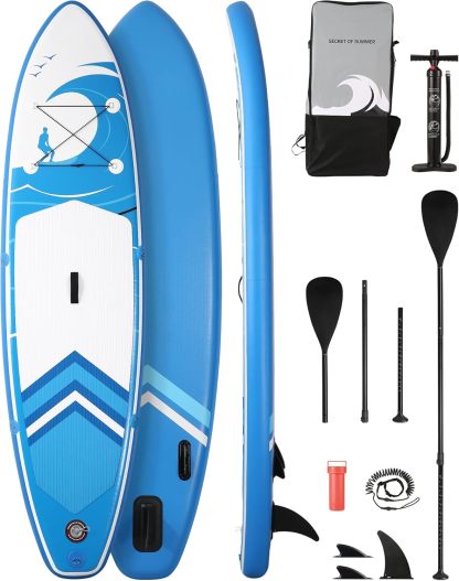 Planche à pagaie de 15,2 cm d'épaisseur avec accessoires ISUP et sac de transport et pompage rapide pour adultes et jeunes pour pagaie, surf, pêche, yoga-Daviakanest
