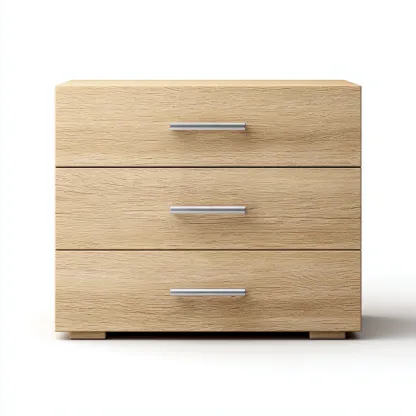 Commode en MDF finition bois 80x40x75 cm - Bois clair - Usage intérieur - Design moderne-Daviakanest