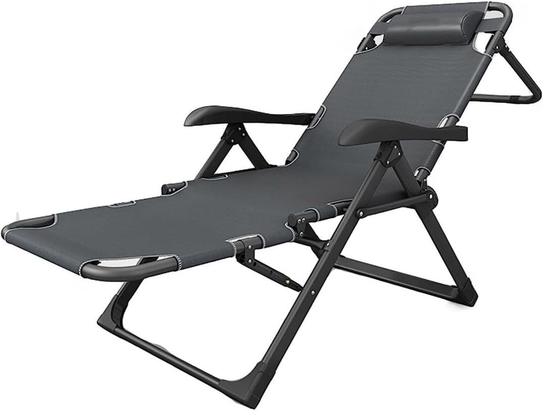 DANNMPX Chaise Longue Chaise Inclinable Chaises Longues Réglables Lit De Sieste Portable Pliable pour Le Camping Plage À La Maison Pliante Relaxation A-Daviakanest