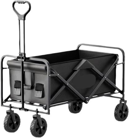 Chaise de camping portable inclinable avec chariot à pousser pour pique-nique en plein air et voyage, légère, pliable, comprend matériel de camping et accessoires blanc-Daviakanest