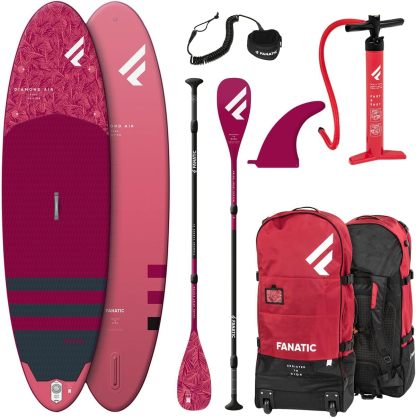 Fanatic Diamant Air 10' 4" Gonflable Sup Stand Up Paddle Boarding Paquet - Conseil, Sac, Pump et Paddle - Léger-Daviakanest