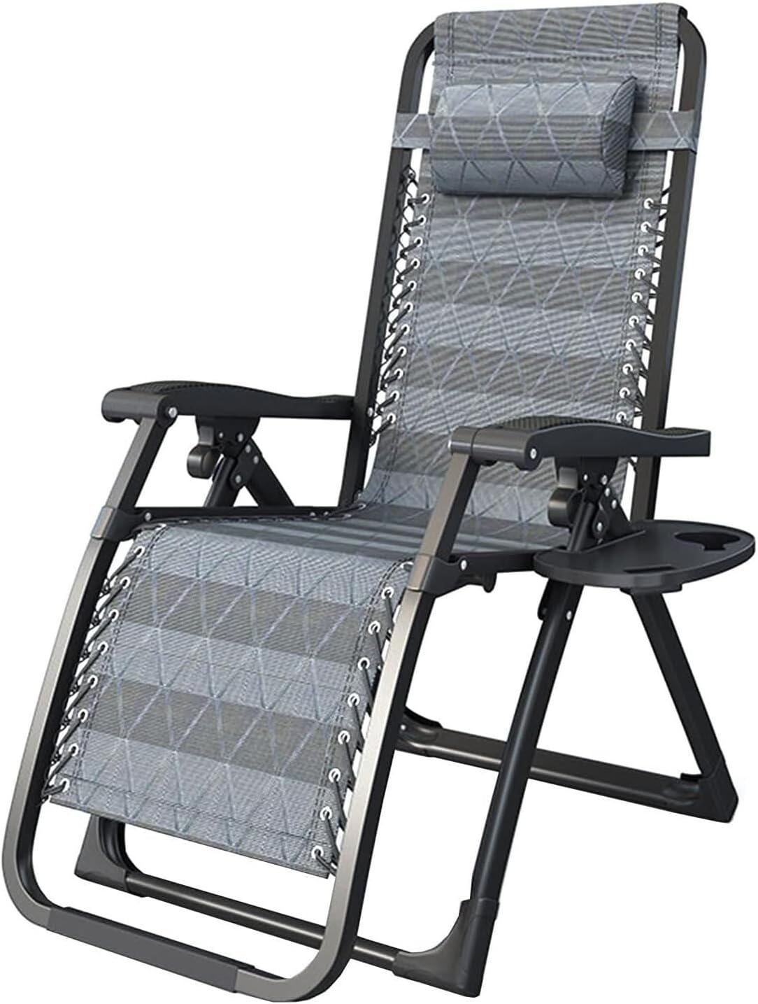 DANNMPX Chaise Longue Chaise Pliante Inclinable Réglage À 9 Vitesses Longue avec Repose-tête Coussin Palette pour Intérieur Extérieur Pliante Relaxation-Daviakanest