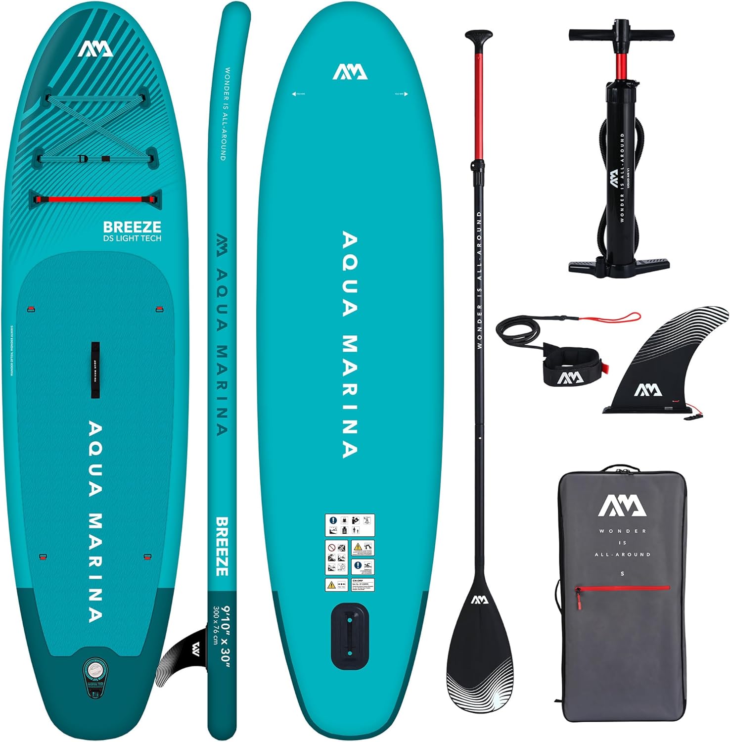CampSup Aqua Marina Breeze - Planche de SUP gonflable polyvalente pour débutants - Kit complet de planche de stand up paddle - Édition limitée - Bleu-Daviakanest