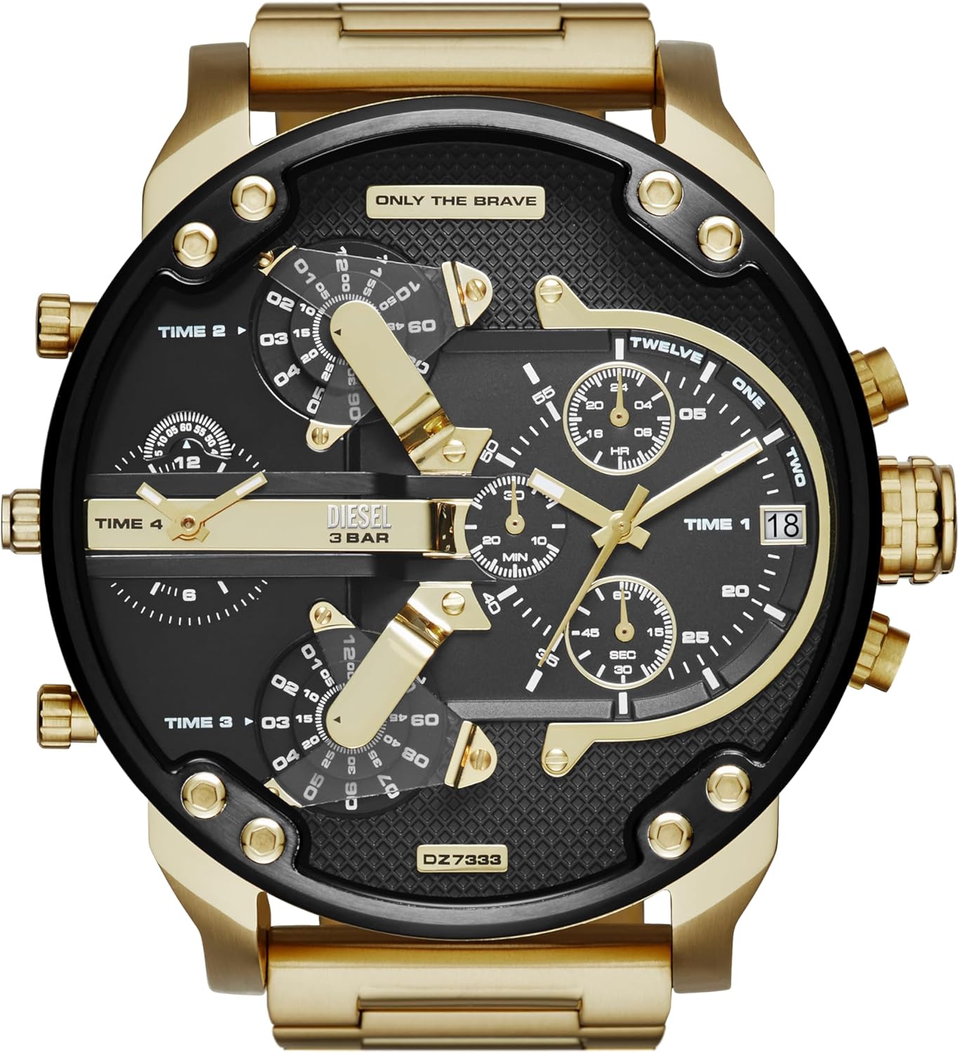 Diesel Montre Mr. Daddy pour Homme, Mouvement à Quartz Multifonctionnel avec Bracelet en Acier Inoxydable-Daviakanest