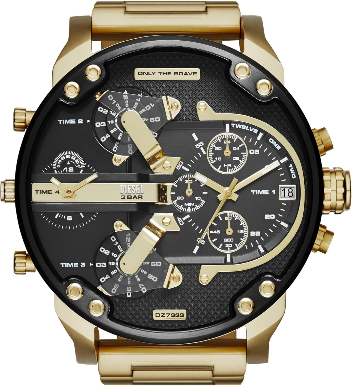 Diesel Montre Mr. Daddy pour Homme, Mouvement à Quartz Multifonctionnel avec Bracelet en Acier Inoxydable-Daviakanest