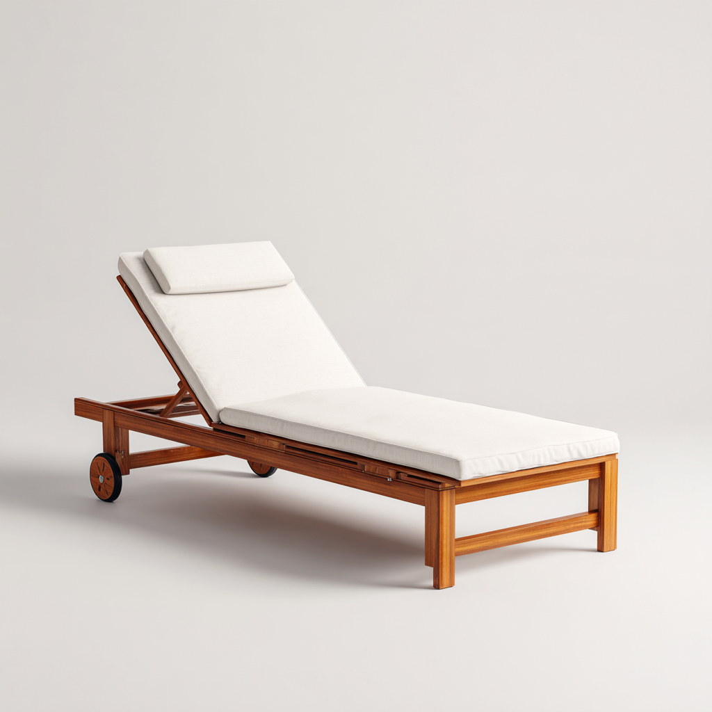 Bain de soleil en bois 200x65x35 cm avec dossier réglable - Confort extérieur - Design élégant-Daviakanest