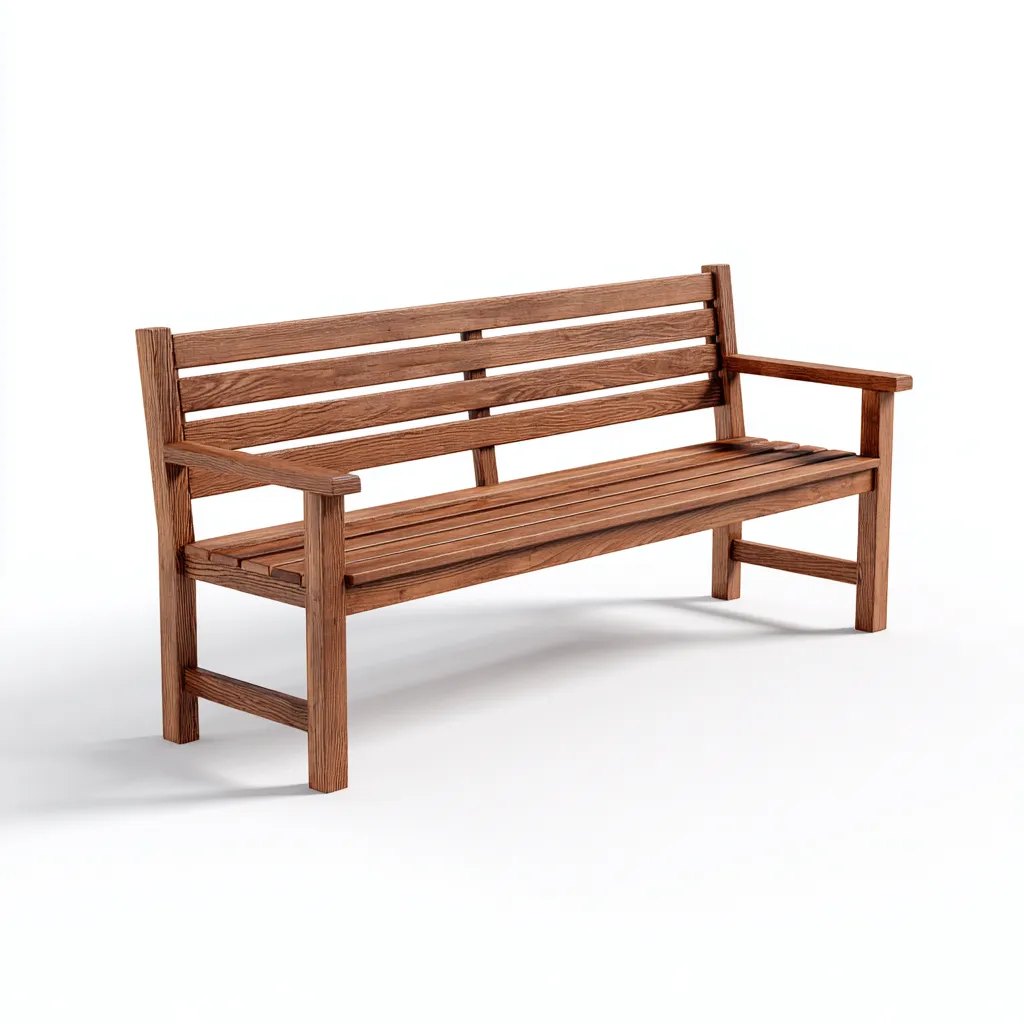 Banc de jardin bois massif lattes droites 180x60x85 cm - marron - style classique-Daviakanest
