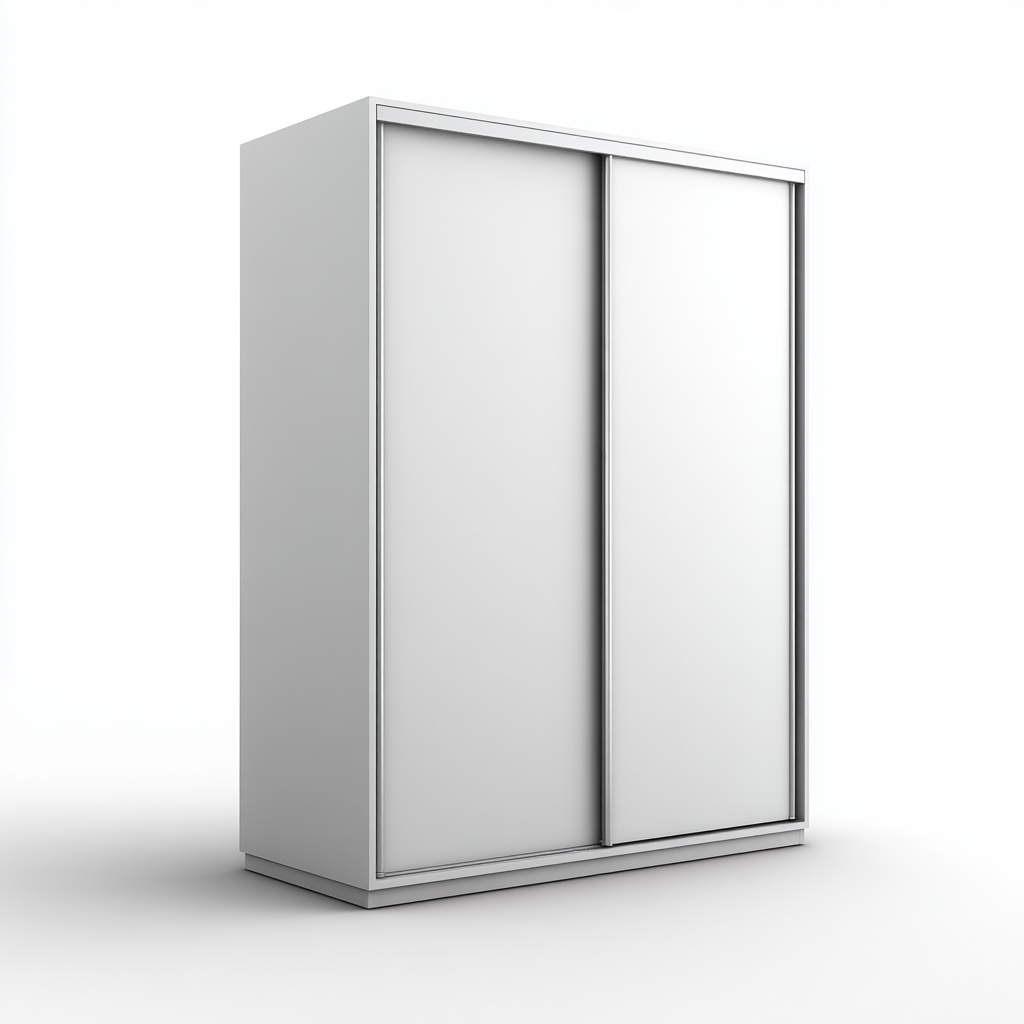 Armoire à portes coulissantes 2 portes 150x60x200 cm - blanc - style contemporain-Pacormadecor