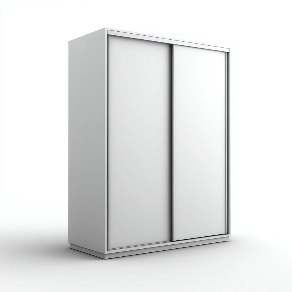 Armoire à portes coulissantes 2 portes 150x60x200 cm - blanc - style contemporain-Pacormadecor