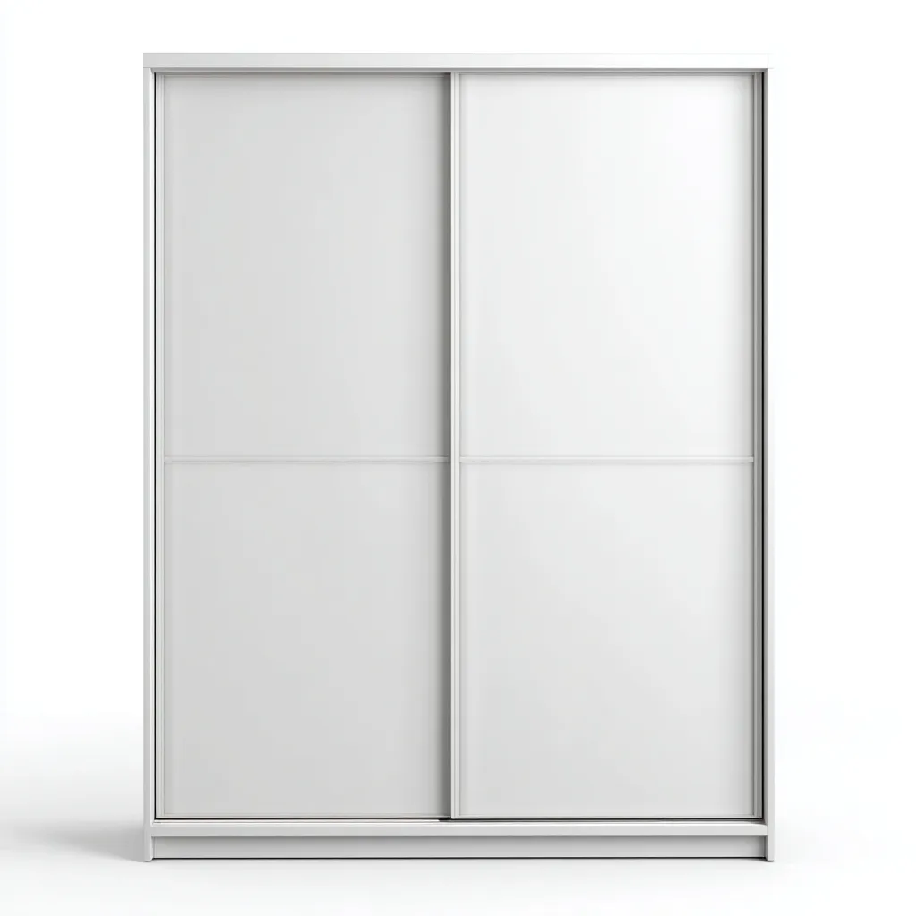 Armoire à portes coulissantes 150x60x200 cm - finition blanche - 2 portes - style moderne-Pacormadecor