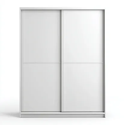 Armoire à portes coulissantes 150x60x200 cm - finition blanche - 2 portes - style moderne-Pacormadecor