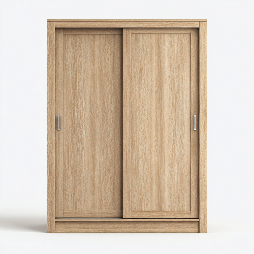 Armoire à portes coulissantes 120x60x200 cm - bois - 2 portes - style moderne-Pacormadecor