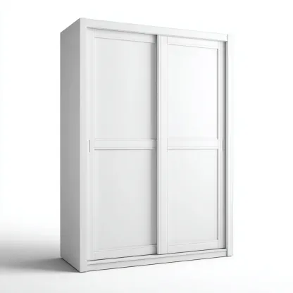 Armoire à portes coulissantes en MDF finition blanche 140x60x200 cm - Blanc - Usage intérieur - Design moderne-Pacormadecor