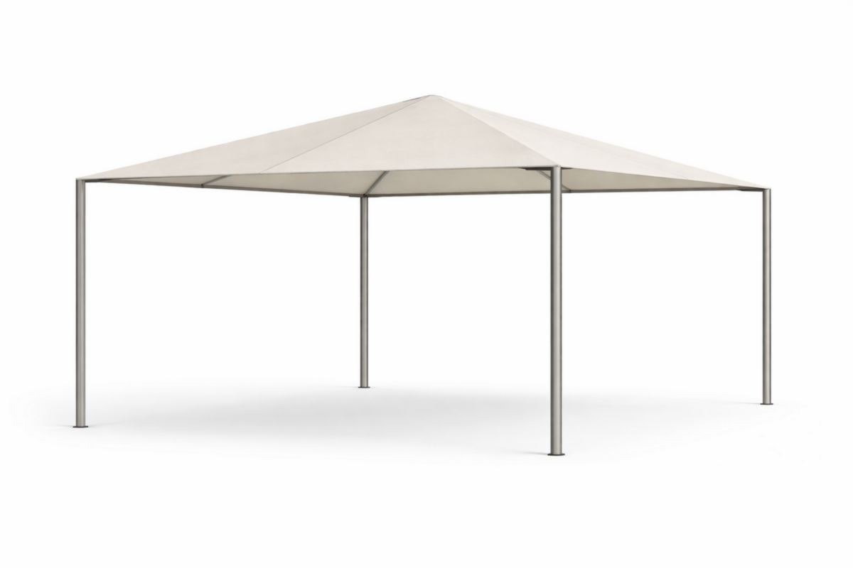 Pavillon Polyester Stahlrahmen Beige 3x3m(L × B)