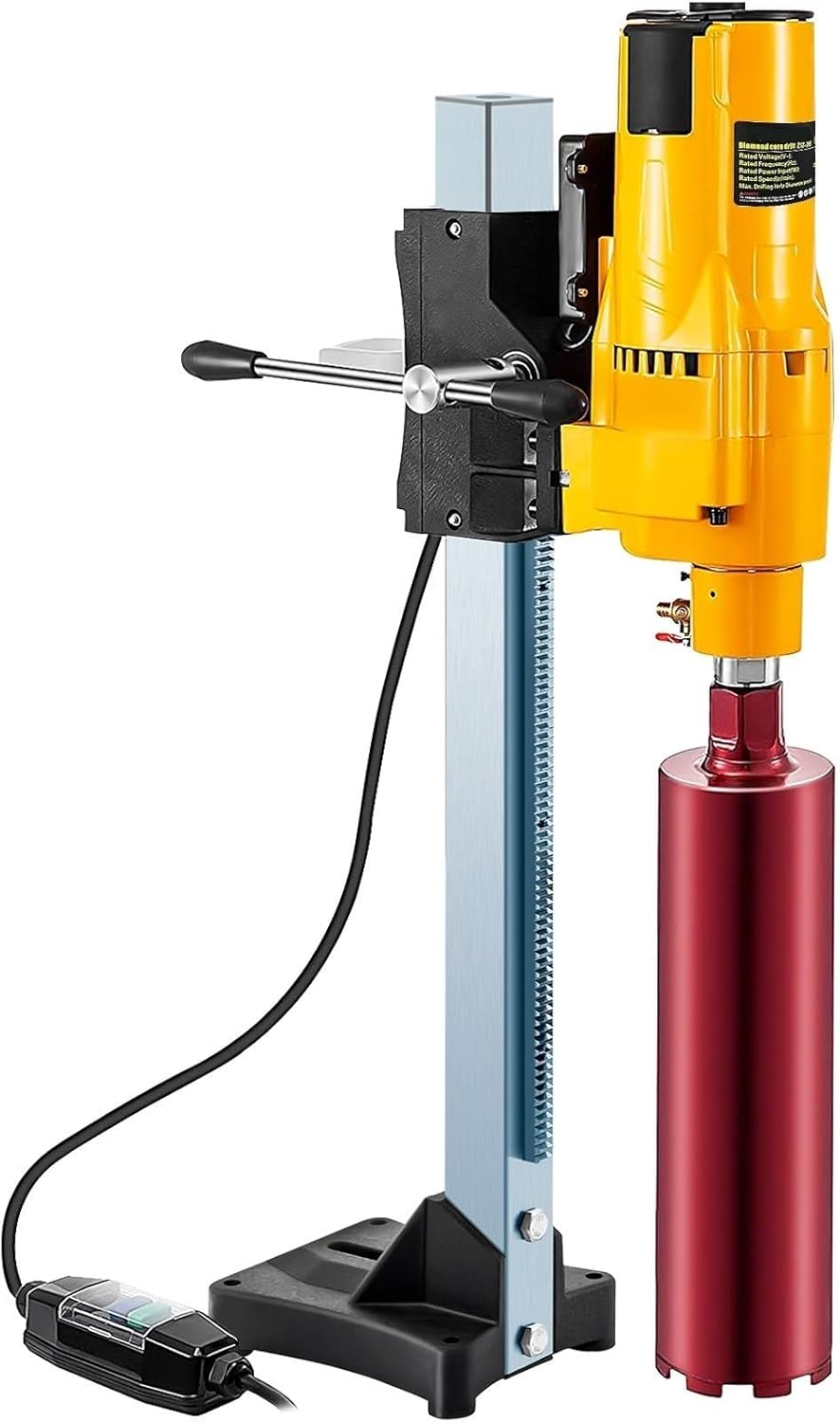 Mini perceuse à colonne, Perceuse À Noyau De Diamant 3980W, Appareil De Forage À Noyau De Diamant De 8 Pouces/205MM Avec Support Et Forets For Le Perçage Du Béton pour bricolage bois, métal, bijoux-Doviaastudio