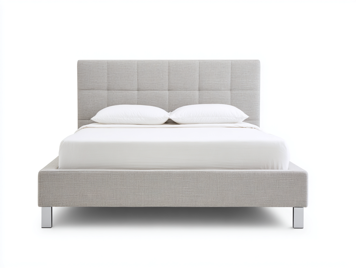 Lit double-tissu-200x160x100 cm-beige-chambre-style moderne-Doviaastudio