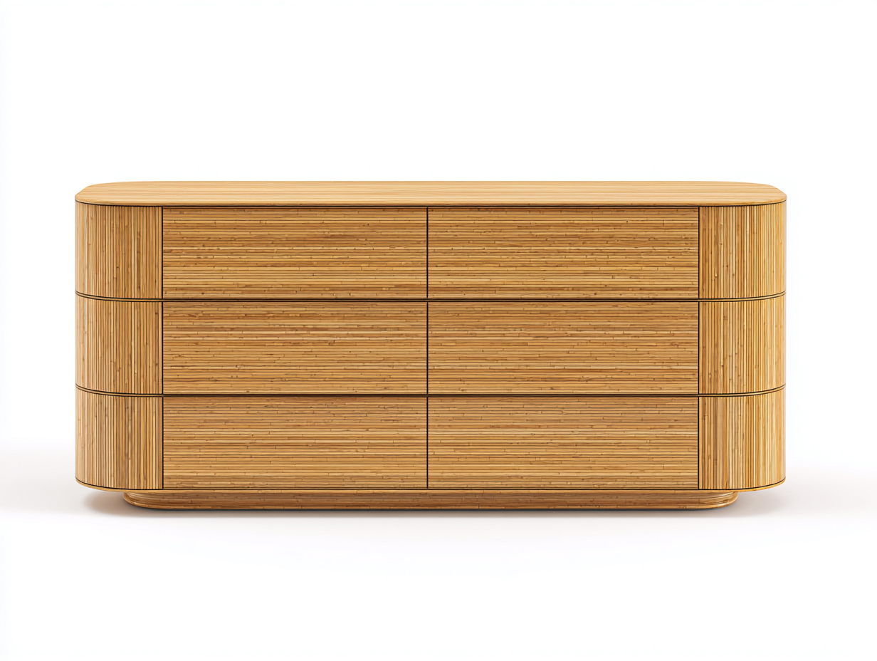 Commode bois-160x45x80 cm-marron-chambre-style moderne-Doviaastudio