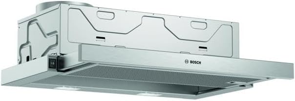 Bosch DFM064W54 Hotte télescopique Série 2, 1 moteur, 3 vitesses d'aspiration Eclairage LED, 60 cm, Silver-Doviaastudio