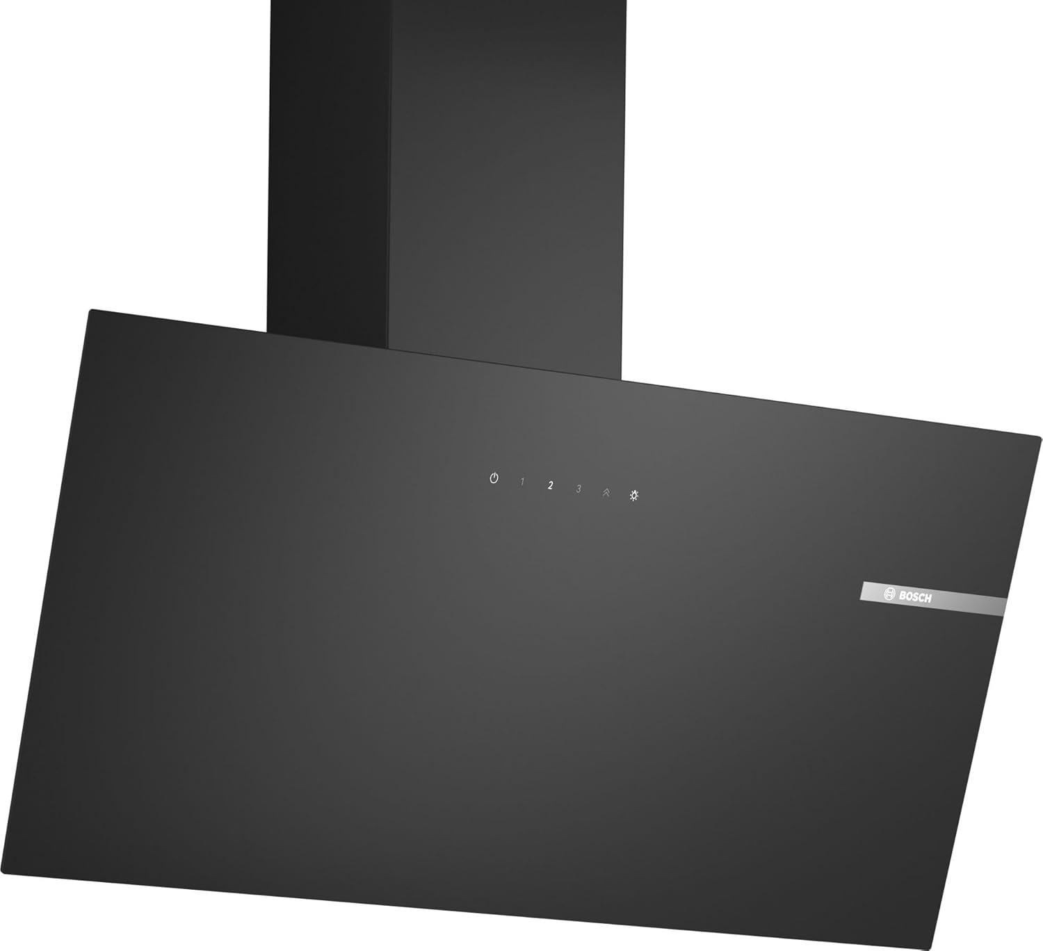 Bosch DWK85DK60 Série 2, Hotte murale, 4 vitesses d'aspiration dont 1 intensive, 80 cm, Noir avec finition en verre-Doviaastudio