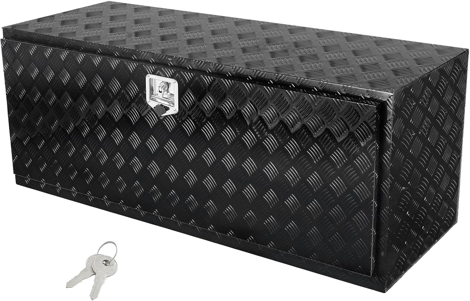 VEVOR Boîte à Outils pour Camion 152,4x61x61 cm, Coffre Sous-Châssis Fixation Inférieure, Caisse de Stockage en Aluminium avec Serrure et Clés, Étanche, pour Remorque Pick-up Fourgonnette Véhicules-Doviaastudio