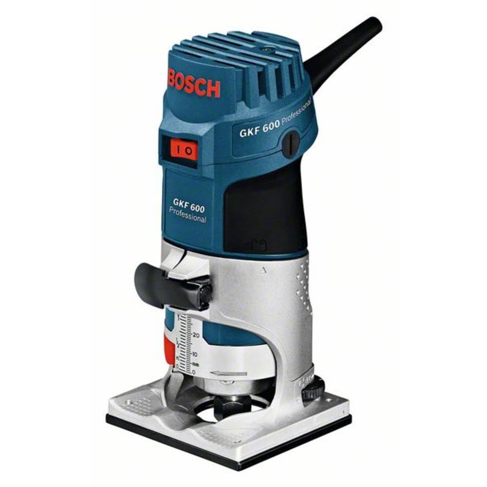Bosch Professional affleureuse GKF 600 avec clé plate, butée parallèle, guide de coupe, pinces de serrage 6+8 mm, coffret de transport-Doviaastudio