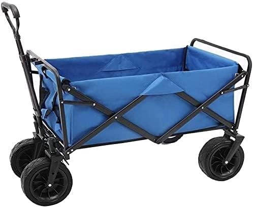 Tiiiopkvvv Chariot utilitaire pliable d'extérieur chariot de camping pliable à 4 roues chariot de plage robuste pour jardin, pêche, charge de 85 kg couleur : style 6 style 2-Doviaastudio