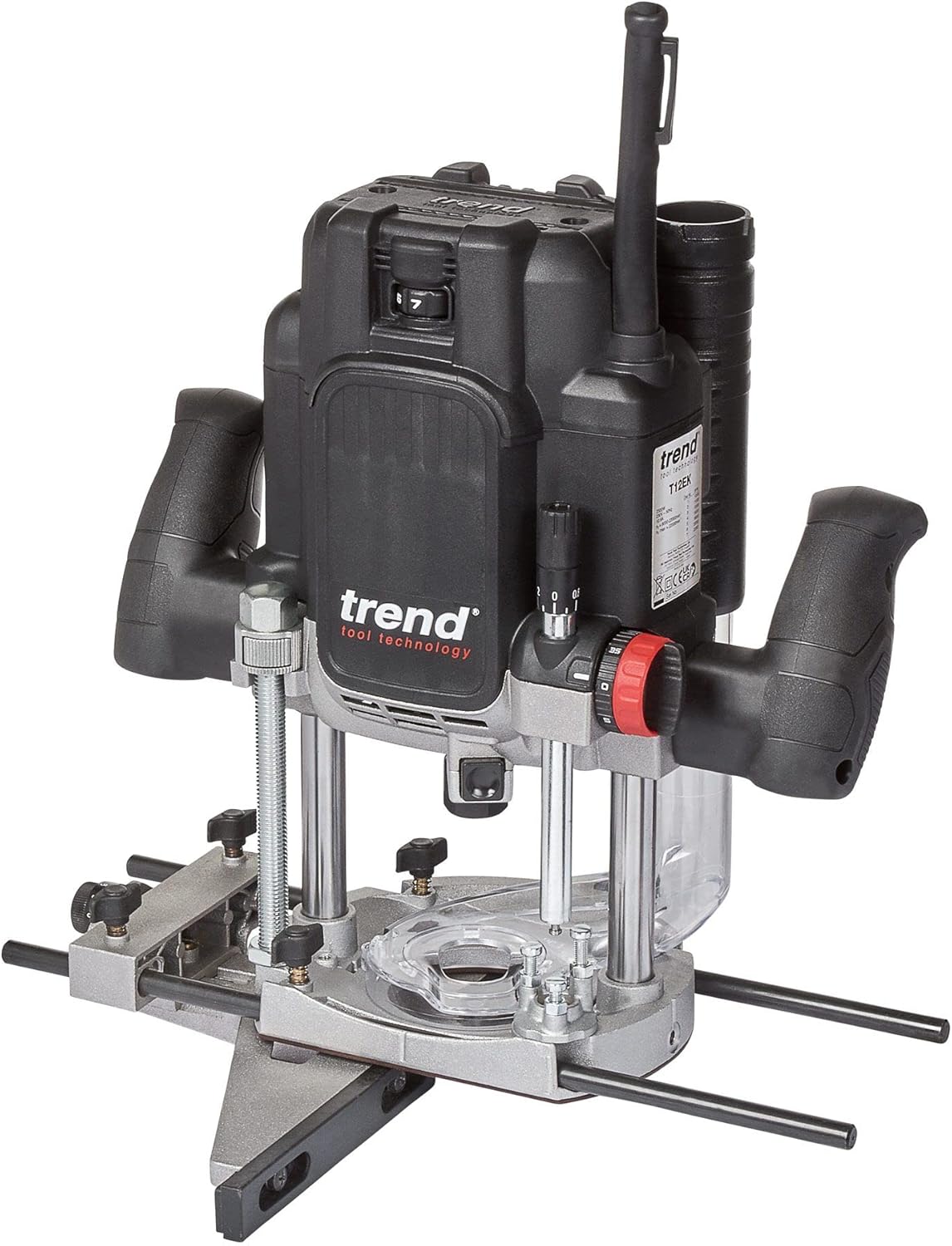 Trend T12 Défonceuse Plongeante, 2300W, 12mm, 230V, Profondeur 80mm, Montage Serrures et Joints, T12EK/EURO-Doviaastudio