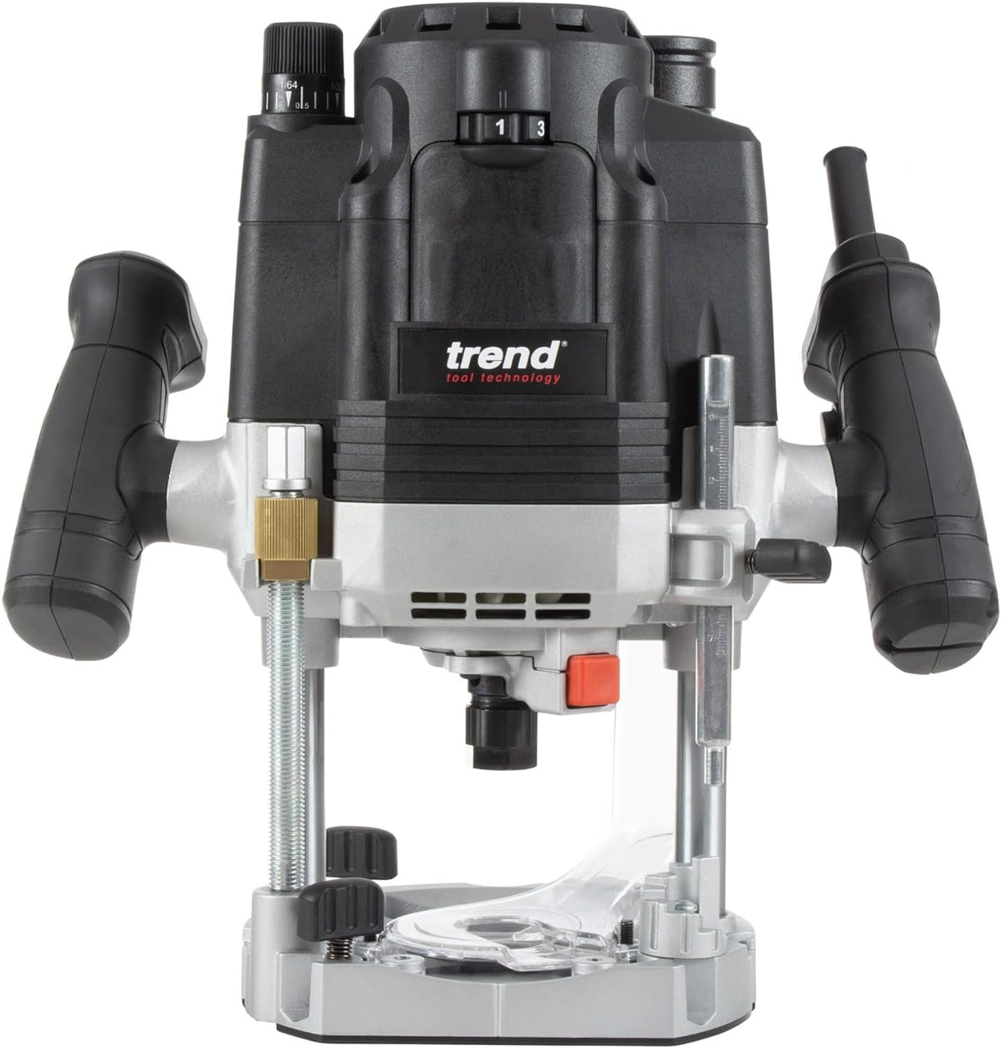 Trend T8 Défonceuse à Plongée Double Mode 12mm pour Atelier, Conçue pour Utilisation Manuelle et Table, 2200W, 230V, Noir, T8EK/EURO-Doviaastudio