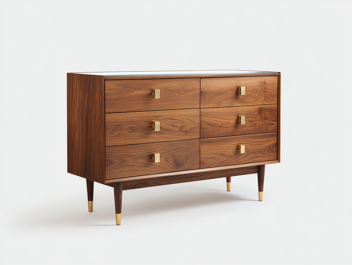 Commode bois-150x45x85 cm-blanc-chambre-style moderne-Doviaastudio