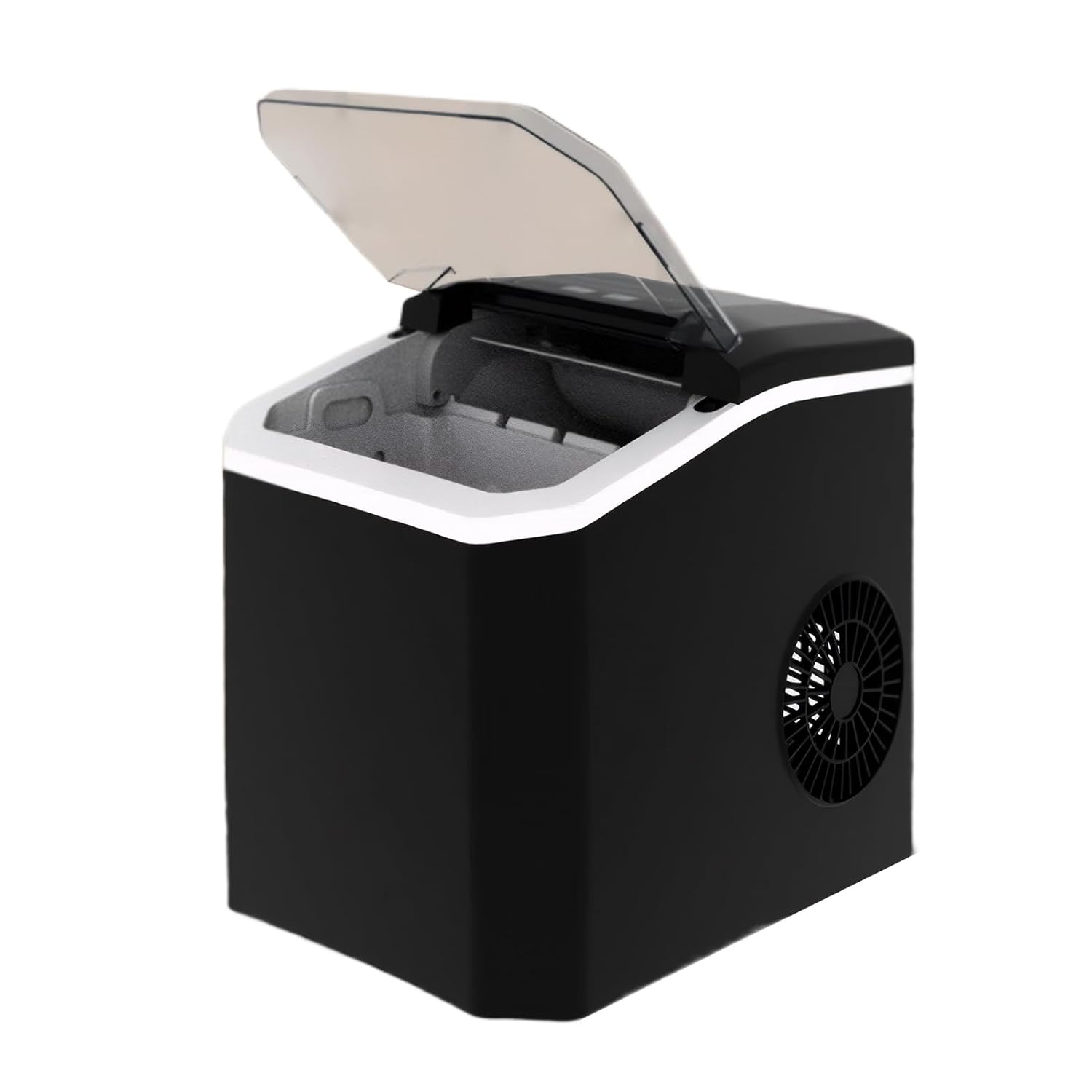 Zanthicia Comptoir de machine à glaçons efficace en 6 minutes pour la maison, machine à glaçons Portable 26Ibs/d en PP et panneau facile contrôler, Noir-Doviaastudio
