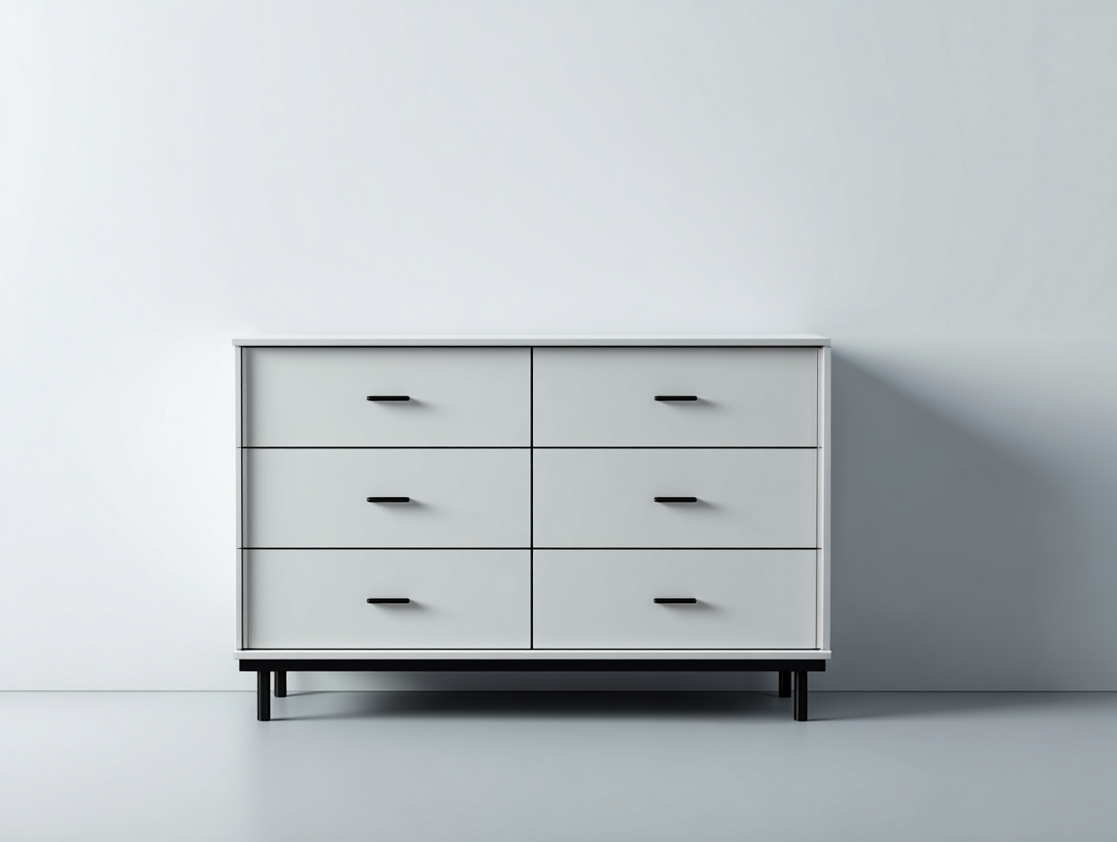 Commode bois-120x40x75 cm-gris-chambre-style moderne-Doviaastudio