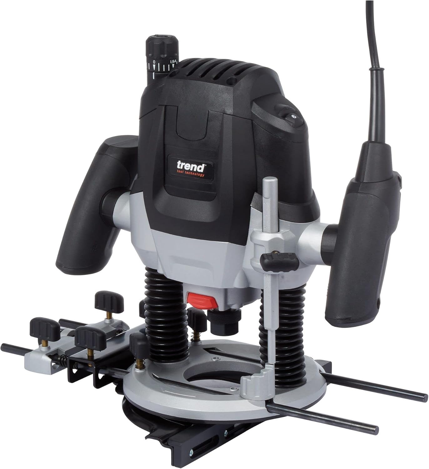 Trend Défonceuse plongeante 12 mm à vitesse variable, 2100W, 230V EU, profondeur de plongée 50 mm, défonceuse pour usages multiples, T7EK/EURO-Doviaastudio